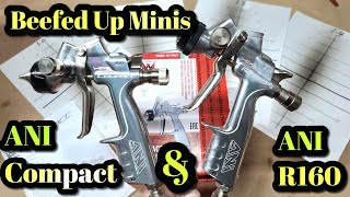 ANI Compact Mini Spray Gun 13 14 amp R160 12 amp 10 Comparison LVLP Mini Spray Guns [upl. by Eilerua60]