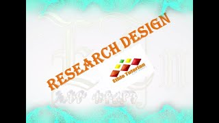 Research Designs Part 1 of 3 Quantitative Research Designs ሪሰርች ዲዛይን  ክፍል አንድ [upl. by Adnyc]