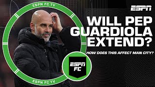 How would a contract extension for Pep Guardiola affect Manchester Citys players 😬  ESPN FC [upl. by Anny]