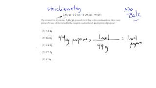 Grams to Moles SAT Chemistry Review 18 [upl. by Belle]