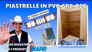 Piastrelle in PVC SPC RCB anche a rivestimento con MAPEI [upl. by Gnil236]