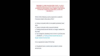 PROPHECY CORE MANDATORY PART 12 AND 3 NURSING RELIAS LATEST 2024 ACTUAL EXAM COMPLETE QUESTIONS AND [upl. by Nnalyrehs]