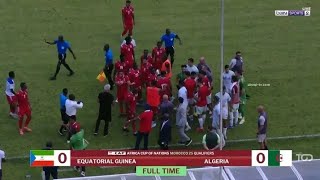 شاهد ماذا حدث بعد نهاية مباراة الجزائر غينيا الإستوائية Algérie guinée équatoriale [upl. by Ytnom]