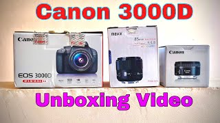 Canon 3000D  Meike EF 85mm Lens  Canon Ef 50mm Lens  Unboxing Video [upl. by Ewens]