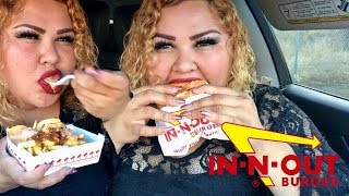 Animal Style Fries amp Cheese Burgers MUKBANG IN N OUT [upl. by Luther540]