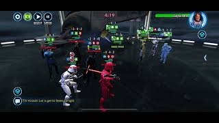 Swgoh  SLKR with FOST datacron vs Leia [upl. by Etteve]