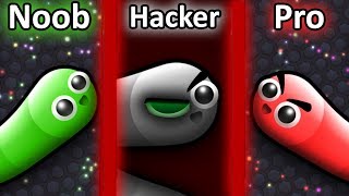 NOOB vs PRO vs HACKER in Slitherio [upl. by Leeland892]