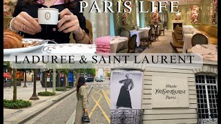 VLOG PARIS LADUREE YVES SAINT LAURENT MUSEUM PARISIAN LIFE [upl. by Lrae867]