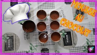 RECETTE MOUSSE AU CHOCOLAT FACILE ET RAPIDE [upl. by Onairotciv809]