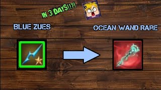 Converting 1 Blue Zues to 1 Ocean wand Rare in Skyblock Blockmango 🤑🤑 [upl. by Newlin]