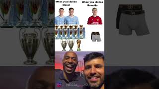 When you idolise Messi Vs When you idolise Ronaldo shortvideo football trending trending [upl. by Anha]