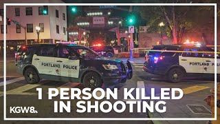 1 person dead in downtown Portland shooting [upl. by Domenech]