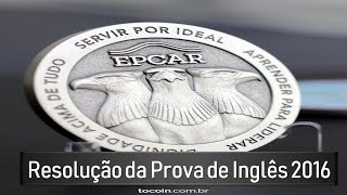 Correção Prova Inglês EPCAr 2016  Teacher Rafael [upl. by Emirej]