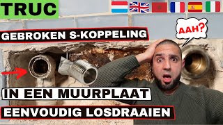 Truc om eenvoudig een gebroken Skoppeling in de muurplaat te verwijderen [upl. by Aduh]