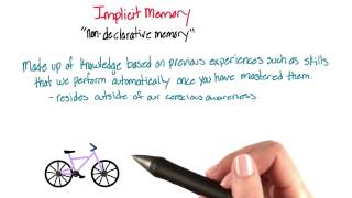 Implicit nondeclarative memory  Intro to Psychology [upl. by Codee]