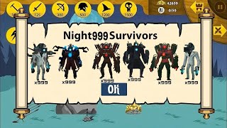 UPDATE NIGHT 999 SURVIVORS UNLOCKED CAMERA MAN x999 ARMY SKIBIDI TOILET VIP MODS  STICK WAR LEGACY [upl. by Marci44]