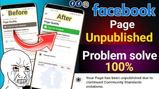 Page has been removed  your page has Unpublished  Facebook page unpublished broblem [upl. by Buna]