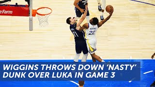 Andrew Wiggins drops nasty dunk over Luka Doncic as Warriors go up 30 in WCF  NBC Sports BA [upl. by Aerdnahc]