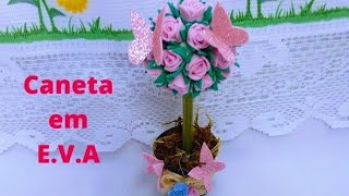 diy caneta topiaria de eva [upl. by Annawak]