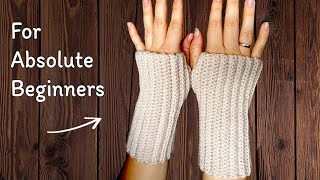 SO EASY Cute Crochet Fingerless Gloves [upl. by Delainey]