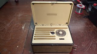 Portable valve radio Marconiphone P20B [upl. by Nalyak238]