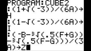 The Cubic Formula Program Your Calculator [upl. by Towrey]