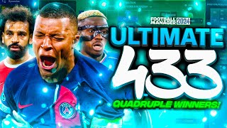 FM24 ULTIMATE 433 97 WIN RATE  FM24 Tactics  Football Manager 2024 Tactics [upl. by Suirrad853]