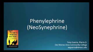 CC How to Pronounce phenylephrine NeoSynephrine Backbuilding Pharmacology [upl. by Allesig]