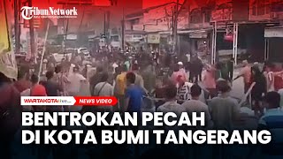 DetikDetik Diduga Ormas Gabungan Bentrok dengan Pedagang di Tangerang [upl. by Barcellona]