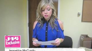 J14 Exclusive Jennette McCurdy Reads Tweets From Nick Offerman [upl. by Aienahs]