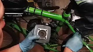 80cc motorized bike engine seizure [upl. by Ochs983]