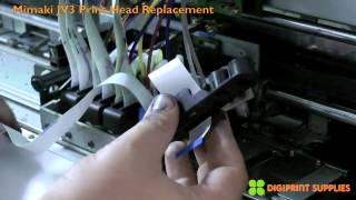 Mimaki JV3 Print Head Replacement [upl. by Ettesyl]