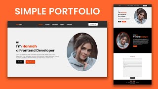 Create Simple Personal Portfolio Website with HTML amp CSS  Step by Step Tutorial [upl. by Ethelinda624]