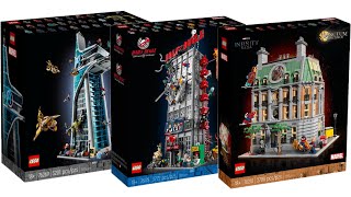 All LEGO Marvel big building sets 2021  2023 CompilationCollection Speed Build [upl. by O'Hara]