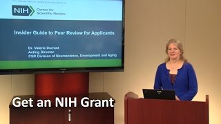 Insiders Guide to NIH Peer Review for Applicants [upl. by Sirak]