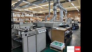 Sakurai SC 72 A Trumax Spot UV Coater for sale Gab Supplies Ltd 1995 [upl. by Kroy]