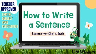 How to Write a Sentence for Kids  Using Capitals Subject Verb and Punctuation [upl. by Stewardson]