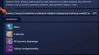 Jak zniszczyć 3 wozy strażackie w udanych misjach Fortnite Ratowaniu Świata [upl. by Muryh]