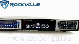 Rockville REQ20 19quot RackMount Dual 10 Band Professional Graphic EQ With Dual VU Meters [upl. by Atihana]