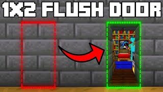 🦅 Minecraft Bedrock 120  EASY 1x2 FLUSH PISTON DOOR TUTORIAL [upl. by Dressler]