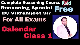 Calendar Class 01 Free Reasoning Batch By Vikramjeet Sir [upl. by Darius]