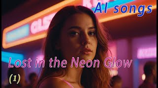 AI songs  Lost In The Neon Glow 1  New original song [upl. by Sisile]