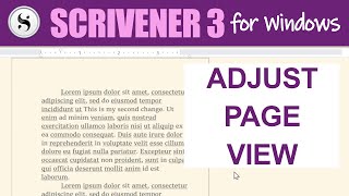 Scrivener 3 for Windows How to Customise Page View [upl. by Geier857]