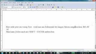 LibreOffice Writer  Zeilenumbruch und Trennstrich  Grundlagen [upl. by Mcgill]