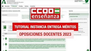 Tutorial Procedimiento para adjuntar méritos para las Oposiciones Docentes [upl. by Etaner299]