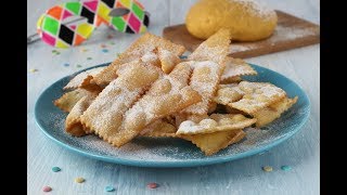 Come fare delle chiacchiere friabili e bollose ricetta con e senza bimby [upl. by Anirtak]