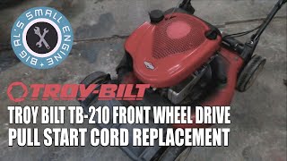 TROYBILT TB210  PULL ROPE REPLACEMENT [upl. by Laurinda671]