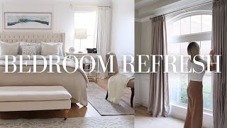 STUNNING BEDROOM TRANSFORMATION  MASTER BEDROOM REFRESH  DECORATE WITH ME [upl. by Zales]