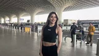 NIKKI TAMBOLI FLYING FROM MUMBAI SPOTTED AT AIRPORT  nikkitamboli vrialvedio trending video [upl. by Bronnie458]