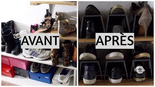 Désencombrement et Organisation Chaussures⎜Astuces et Organisation [upl. by Surbeck]